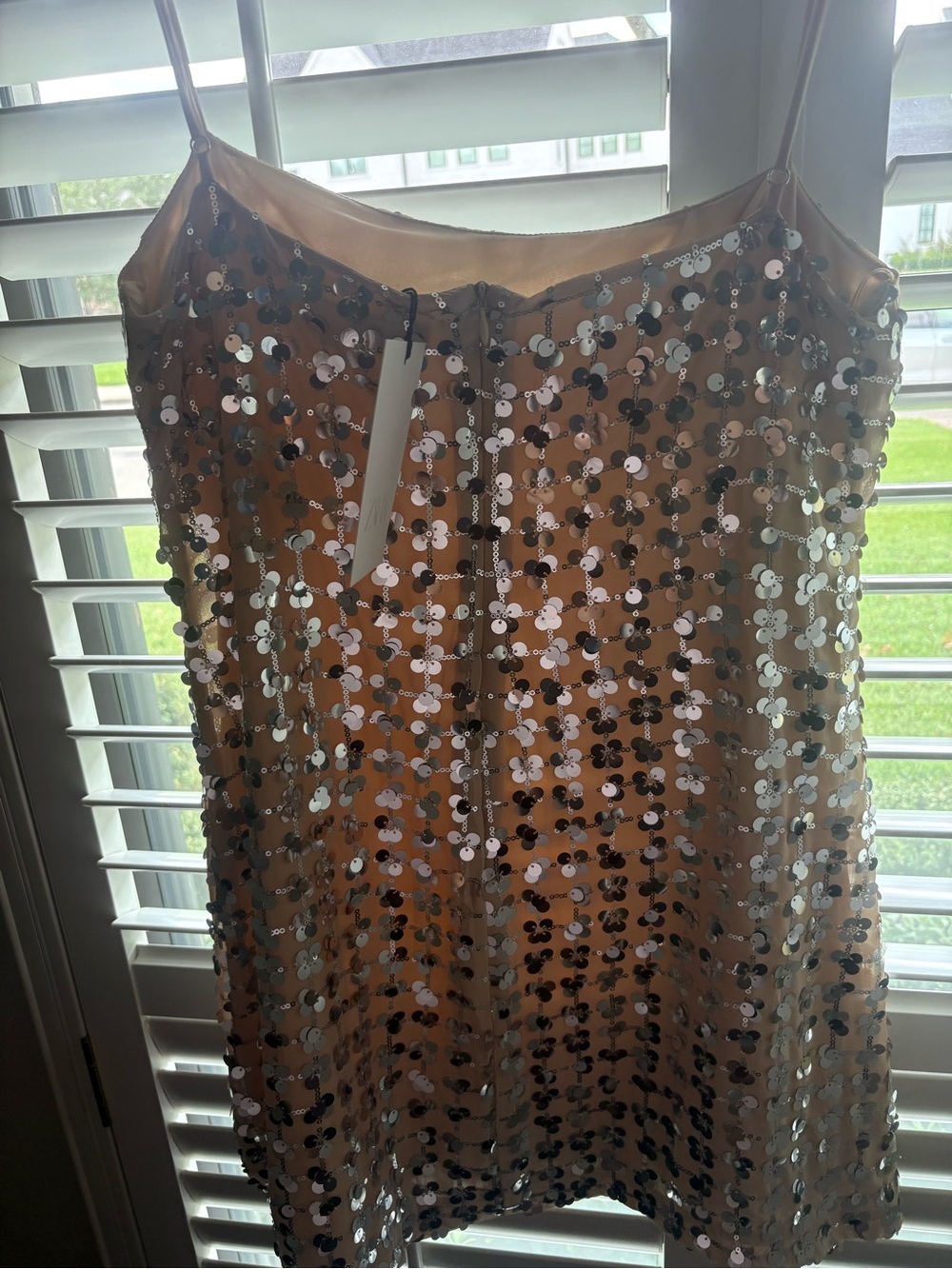 Zara Blush Sequin Mini Dress - Picture 3 of 3